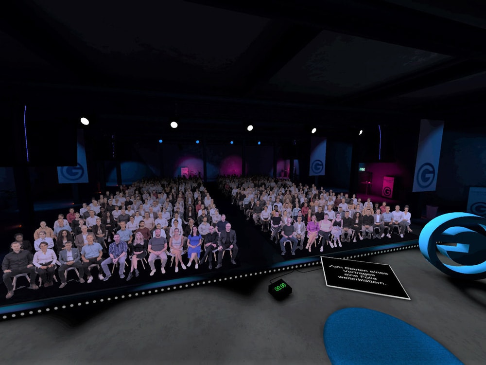 Gedankentankenbühne in Virtual Reality
